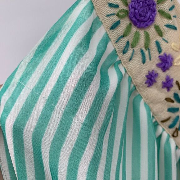 Judith March One Shoulder Embroidered Teal Dress S - Picture 5 of 9